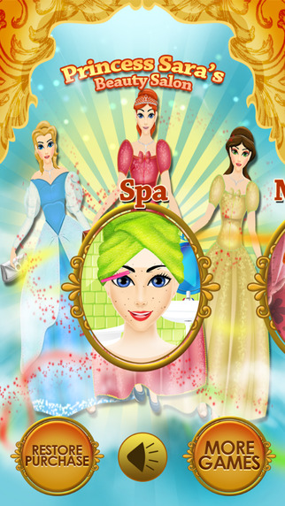 Princess Sara Beauty Spa Salon - Dress up Makeover your Magical Fairy Doll in her Palace for All Swe