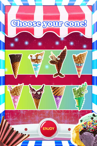 An Ice Cream Parlour Game FREE!! Make cones with flavours and toppings screenshot 3