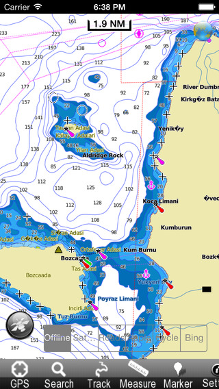 Marine: Aegean Sea North - GPS Map Navigator