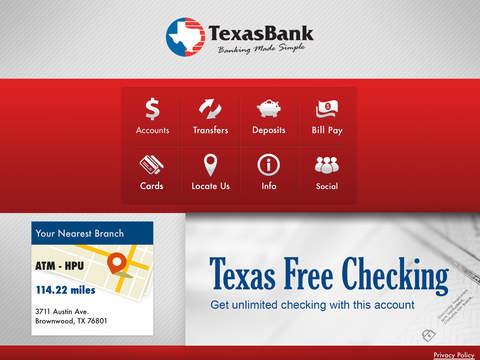 TexasBank for iPad