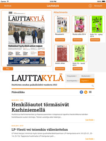 【免費新聞App】Lauttakylä-lehti-APP點子