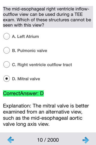 Critical Care Nurse Specialist CCNS 2000 Question Simulation screenshot 3