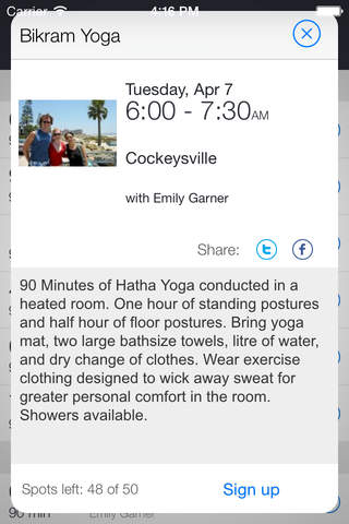 Bikram Yoga Baltimore Mobile screenshot 2