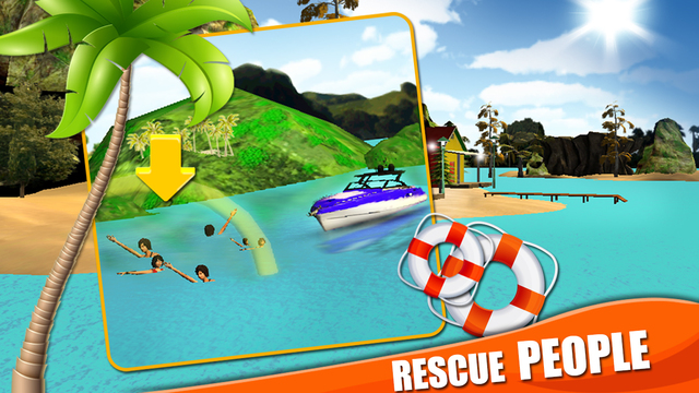 【免費遊戲App】Power Boat Rescue Simulator 3D-APP點子