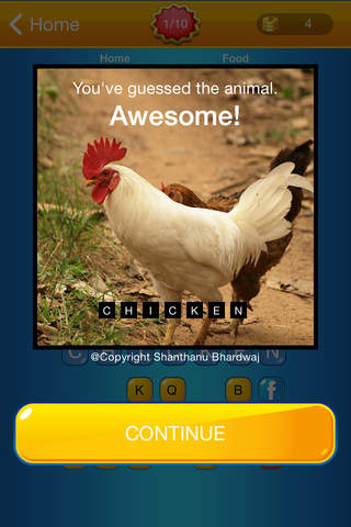 4 Hints 1 Animal: Guess the animal in this free new word picture guessing trivia quiz puzzle game screenshot 2