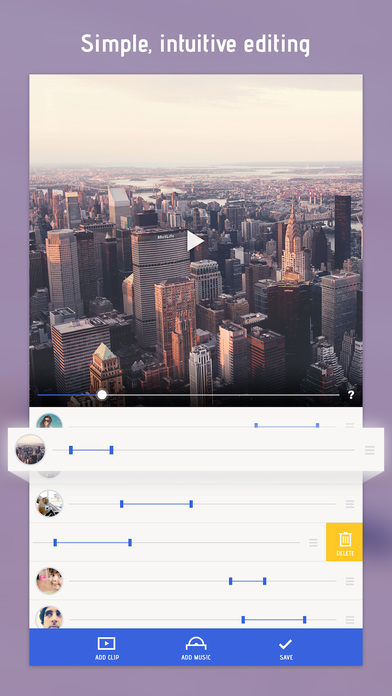 Screenshots of Combine Videos and Stitch Clips Together with Video Slideshow for iPhone
