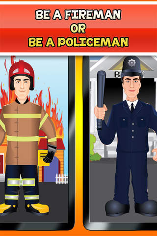 Fireman Costume and Police Uniform Dress Up - Firefighter In Firehouse Maker Game - Ad Free screenshot 3