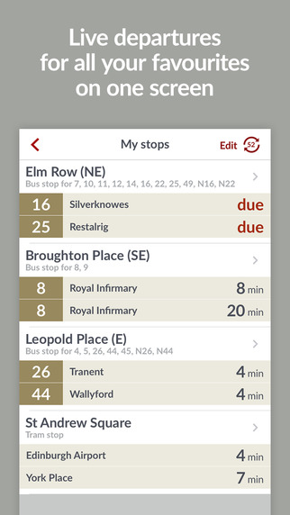 【免費旅遊App】Transport for Edinburgh - Lothian Buses and Edinburgh Trams departures, journey planning and timetables-APP點子