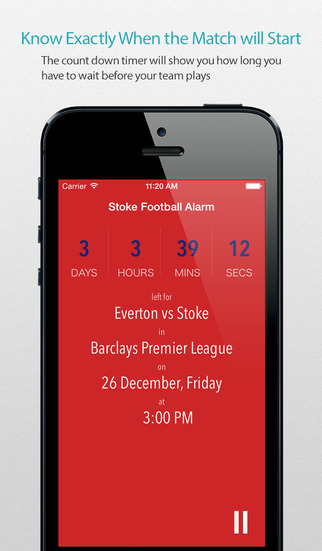 Stoke Football Alarm Pro` — News live commentary standings and more for your team