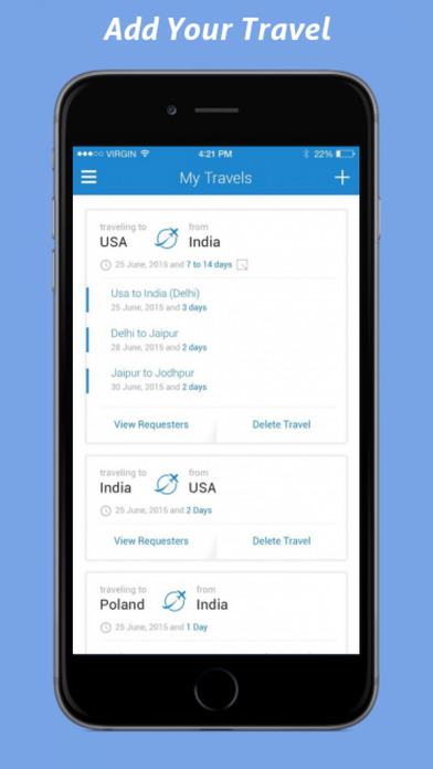 Delivit - Connect with Foreign Travelers and Buy Cheap Duty Free Goods Worldwide Screenshot