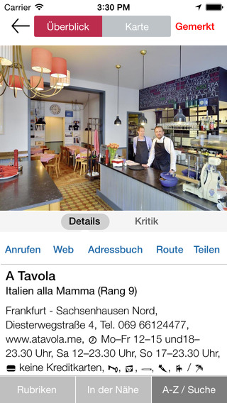 免費下載生活APP|GEHT AUS! - Die besten Restaurants in Frankfurt und Rhein-Main app開箱文|APP開箱王