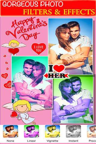 Heart Cam - A Love Photo Editor & Creator With Lol Stickers,Camera Effect & Cool Text on Valentine Pics screenshot 3