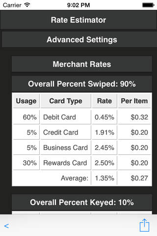Merchant Rate Estimator screenshot 3