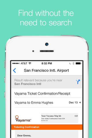 MobiFind - Relevant Emails and Notes for your Location screenshot 2