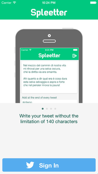 Spleetter - Long Text Tweet Splitter