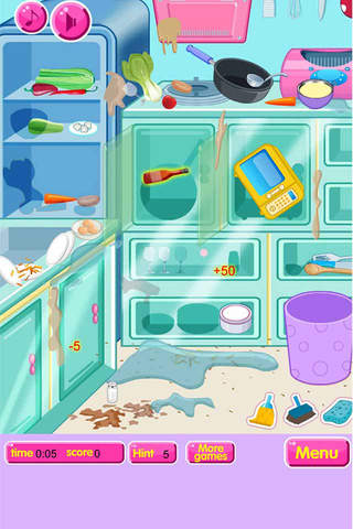 Limpeza cozinha para cozinhar -Bebés Meninas Jogo Fun Febre Jogos grátis para 2 screenshot 3