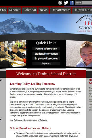 Tenino School District screenshot 2