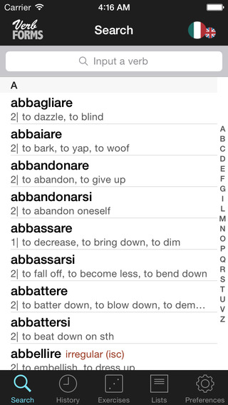 【免費教育App】Italian Verbs & Conjugation - VerbForms Italiano-APP點子