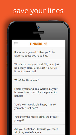 【免費生活App】Tinderline - Pickup Lines for Tinder-APP點子