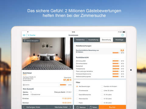 HOTEL INFO – hotel reservations for more than 300,000 hotels worldwide (iPad version) screenshot 3