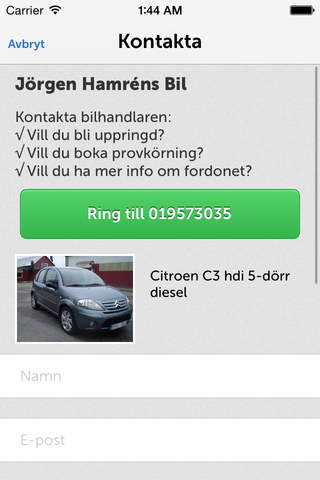 Jörgen Hamréns Bil screenshot 3