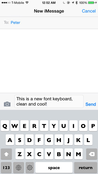 Keyboard of Gill Sans Font: Artistic Style Keys for iOS 8
