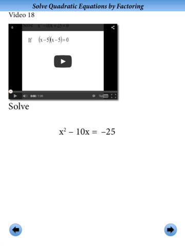 【免費教育App】Factoring Strategies & Solving Quadratic Equations-APP點子