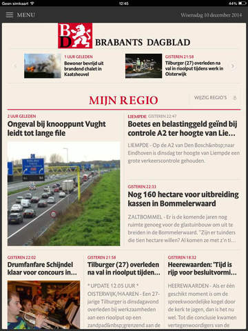 Brabants Dagblad nieuws voor iPad
