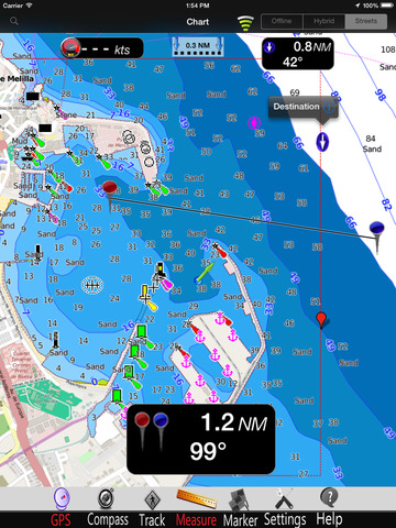 Melilla GPS Nautical charts pro