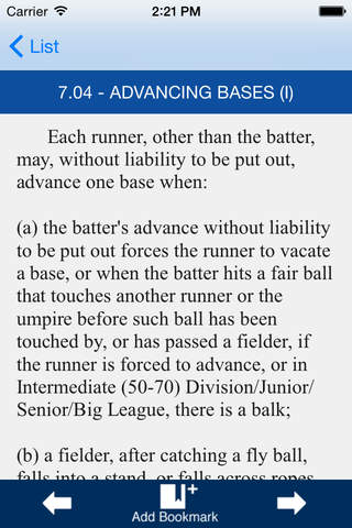 LL 2015 Baseball Rulebook screenshot 4