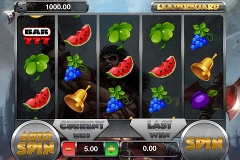 777 Riches Of Barbarians Slots - FREE Slot Game Big Blue Whale Roulette in Night screenshot 2