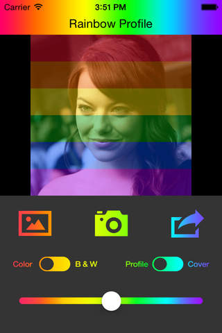 LGBT Rainbow Profile Picture Creator for Facebook Twitter Instagram and Flickr screenshot 2