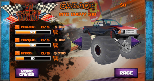 【免費遊戲App】Monster Truck Racing 3D-APP點子