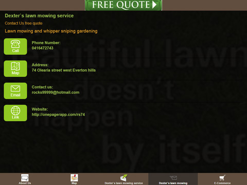 【免費商業App】Dexter`s lawn mowing service App-APP點子