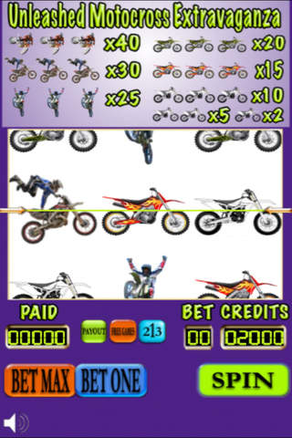 Free Slots Unleashed Motocross Extravaganza screenshot 2