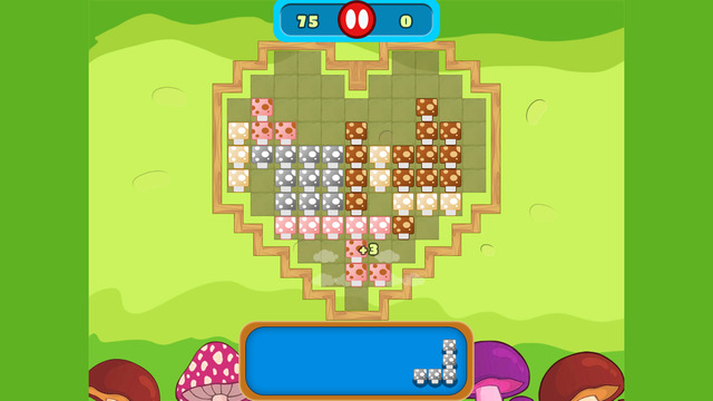 Battle of Cute Mushrooms - Addictive tetris drag puzzle game