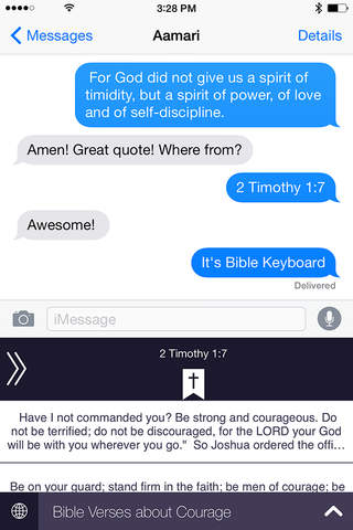 Bible Keyboard Lite screenshot 2