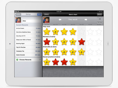 iRewardChart for iPad: Reward Tracker Behavior Chore chart for Parents screenshot 4