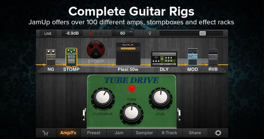 【免費音樂App】JamUp - Guitar Amps and Multi-Effects Processor with Multitrack Recorder, Backing Track Player, Phrase Sampler, Tuner and Metronome-APP點子