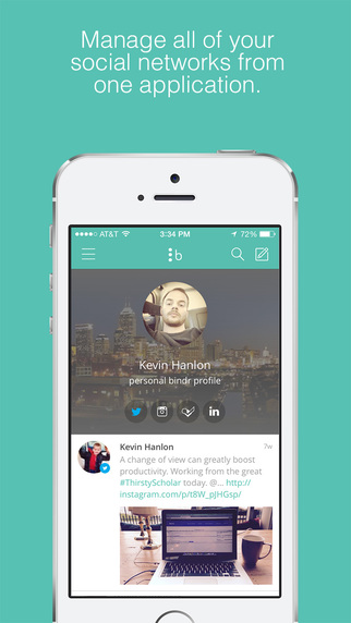 bindr : Simple Social Management for Facebook Twitter Instagram and more