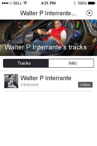 Walter P Interrante's tracks screenshot 2