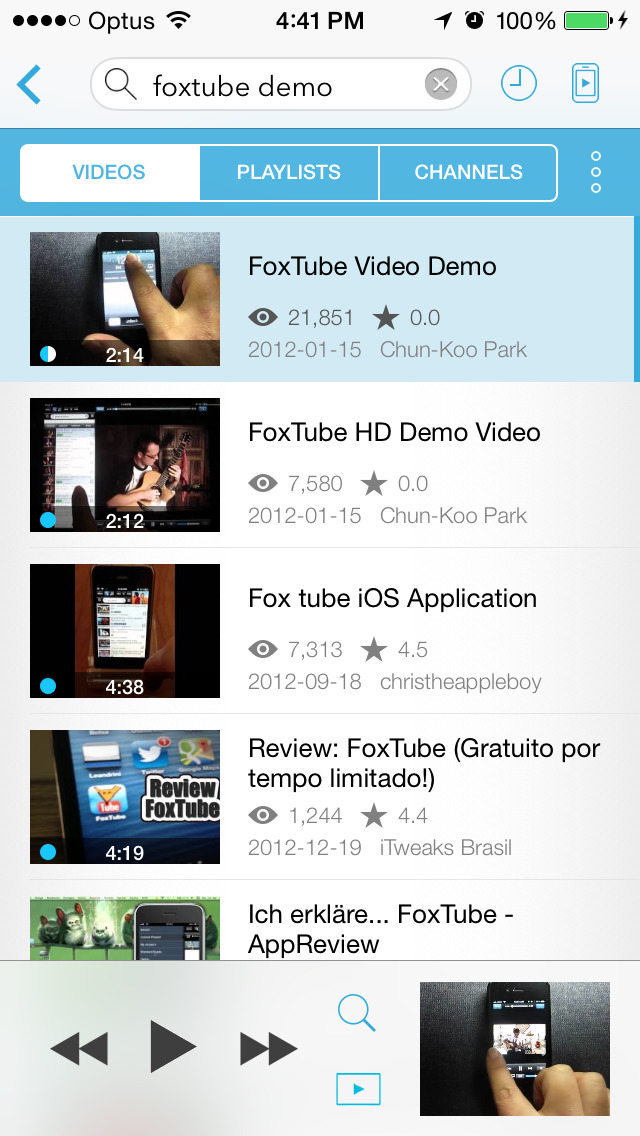 FoxTube 4 - Player for YouTube Screenshot 2