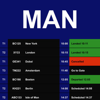 Flight Board - Manchester Airport (MAN) LOGO-APP點子