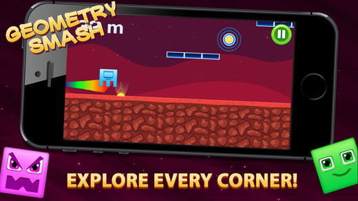 【免費遊戲App】Geometry Smash - Bumpy Adventure-APP點子