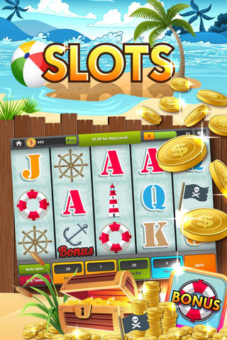 Crystal Clear Water Slots - Beach Vacation Slots to Spin for Gold Coin Wins screenshot 2