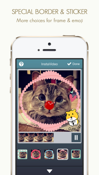 InstaVideo Plus - Add Sticker frame effects and background music to your videos recorder