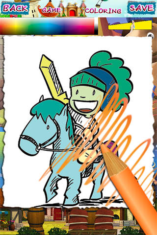 Coloring Drawing For Knight Mike Kids screenshot 2
