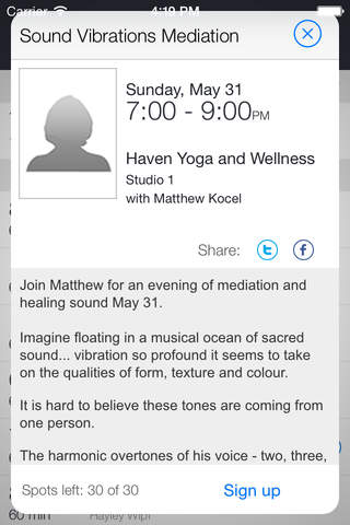 Haven Yoga & Wellness screenshot 2