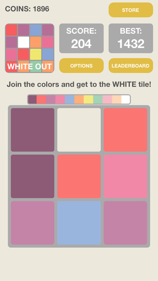 【免費遊戲App】2048: White Out Tile Puzzle Game Saga-APP點子