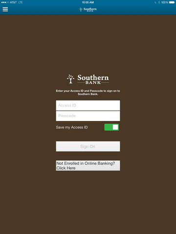 Southern Bank iPad Version